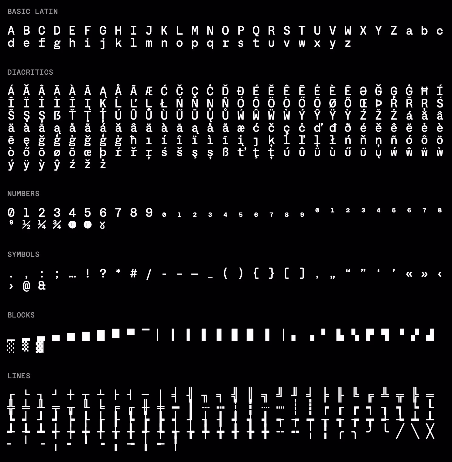 Server Mono - 适合终端使用，开源等宽字体 1