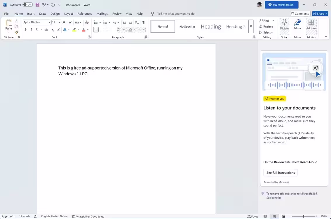 微软测试免费 Office 365 三件套,带广告 4 微软测试免费 Office 365 三件套,带广告 4