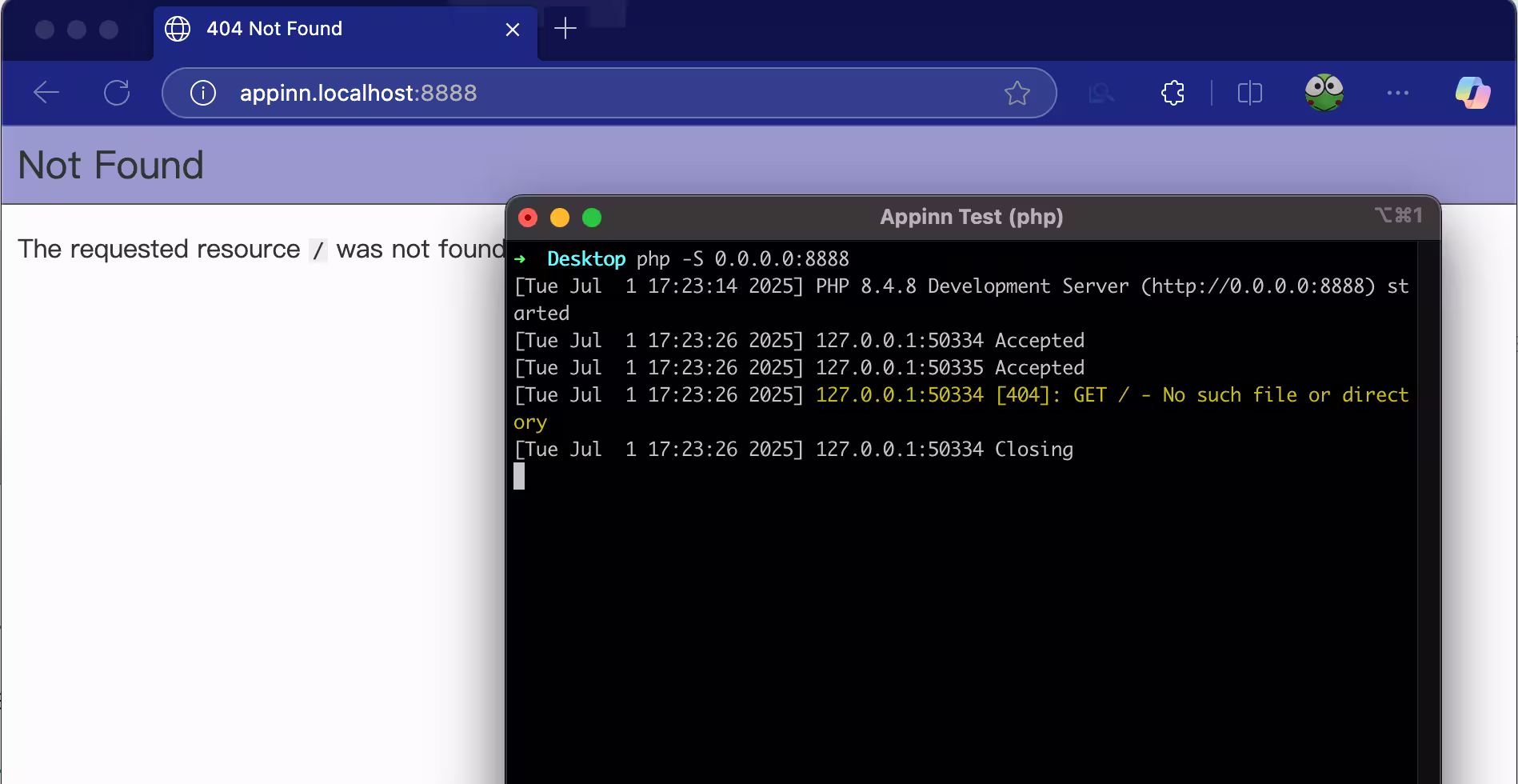 学到了：localhost 居然支持二级域名 11